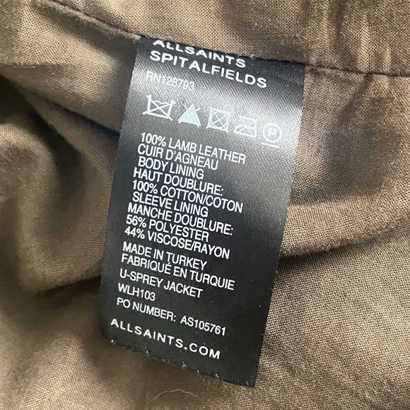 NWT All Saints Leather Usprey Shrunken Jacket Women’s $620 RARE - Picture 7 of 11